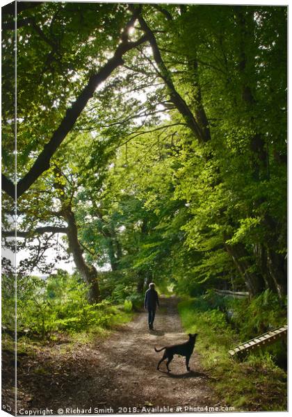 A walk with 'Lucy' Canvas Print by Richard Smith