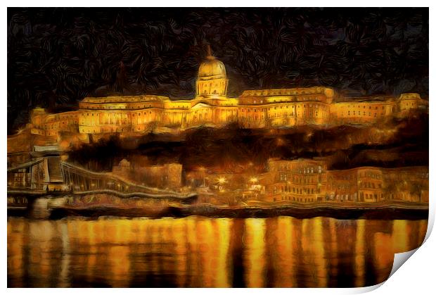 Budapest Van Gogh Print by David Pyatt