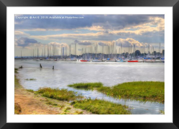 Low Tide on the Hamble Framed Mounted Print by Art G