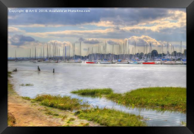 Low Tide on the Hamble Framed Print by Art G