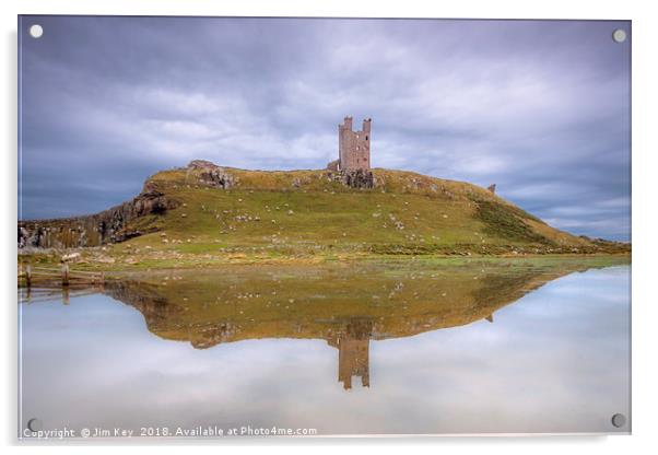 Dunstanburgh Castle Northumberland Acrylic by Jim Key