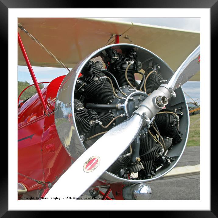 Good old Radial Engine Framed Mounted Print by Chris Langley