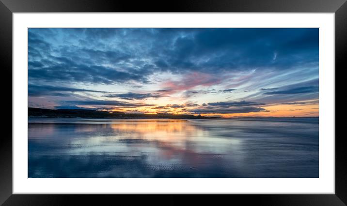 Sunset at Beautiful Bamburgh Framed Mounted Print by Naylor's Photography