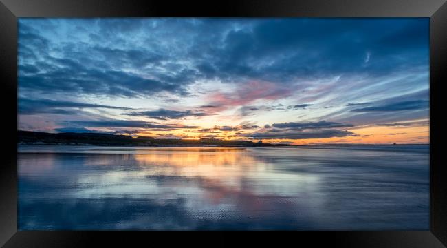 Sunset at Beautiful Bamburgh Framed Print by Naylor's Photography