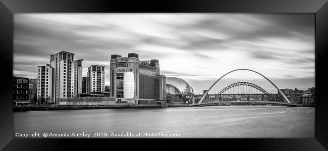 Newcastle and Gateshead Quayside Framed Print by AMANDA AINSLEY