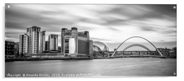 Newcastle and Gateshead Quayside Acrylic by AMANDA AINSLEY