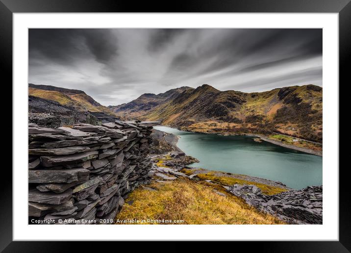 Snowdon Moutain Range Framed Mounted Print by Adrian Evans