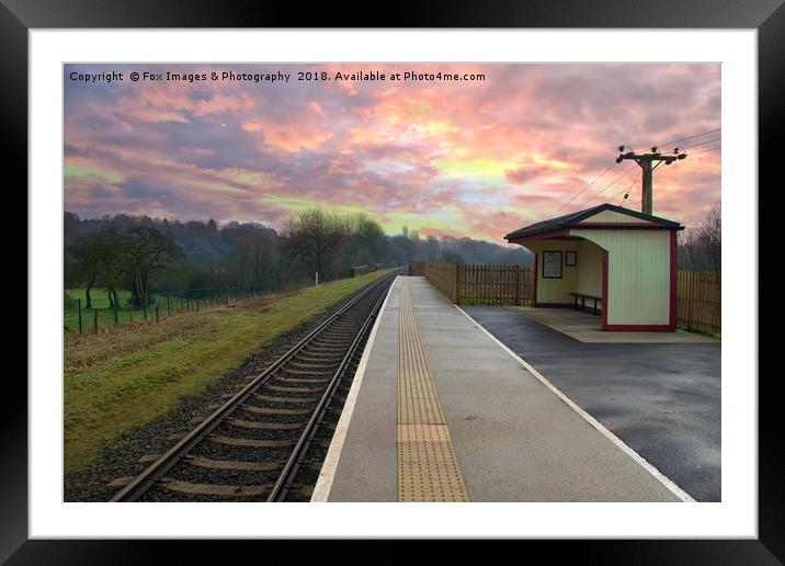Burrs Station At Bury Lancs Framed Mounted Print by Derrick Fox Lomax