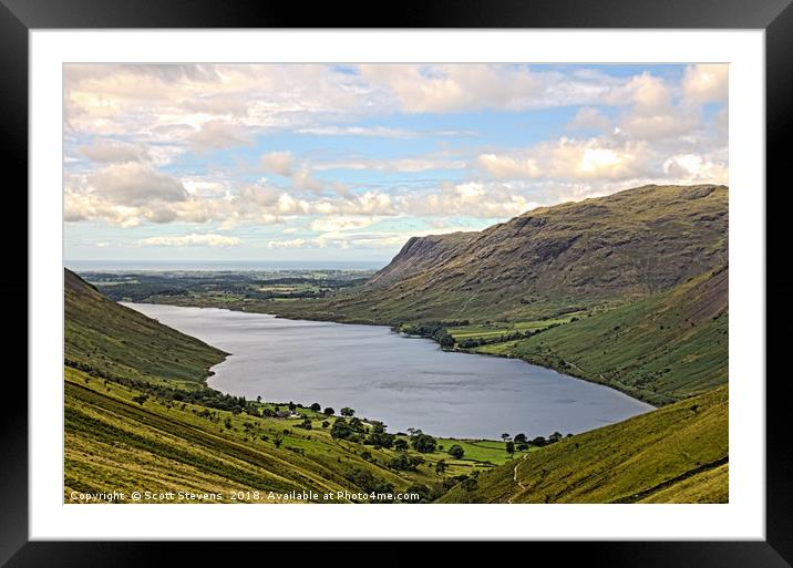 Wast Water Framed Mounted Print by Scott Stevens