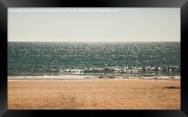 Sand, sea and sky Framed Print by Juan Ramón Ramos Rivero