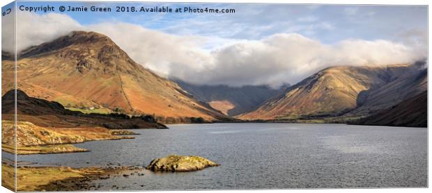 A Wastwater Panorama Canvas Print by Jamie Green
