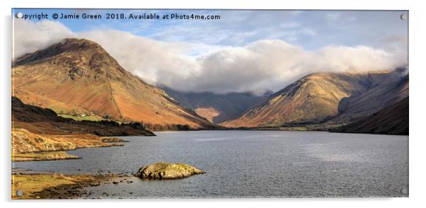 A Wastwater Panorama Acrylic by Jamie Green