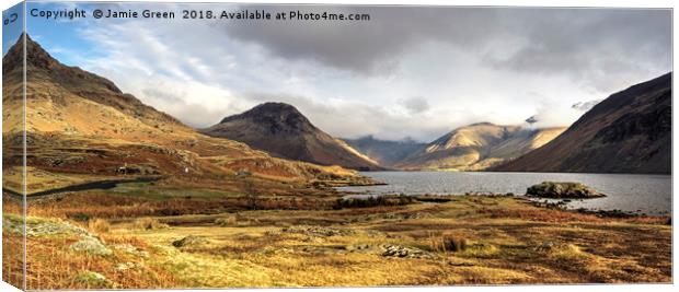 Wastwater and the Wasdale Fells Canvas Print by Jamie Green