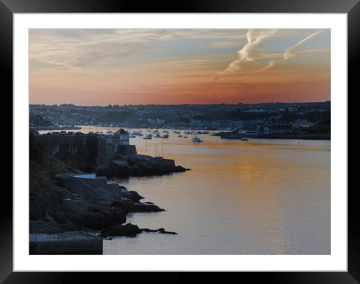 Majestic Sunrise over Plymouth Hoe Framed Mounted Print by Beryl Curran