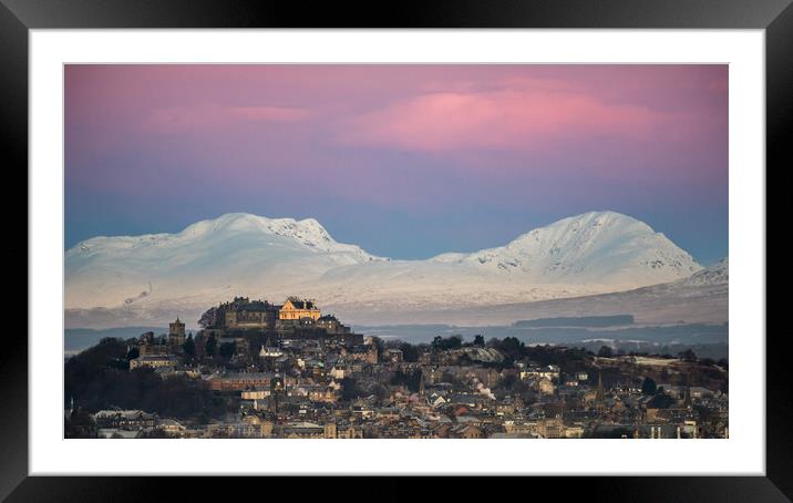 Majestic Sunrise over Stirling Castle Framed Mounted Print by George Robertson