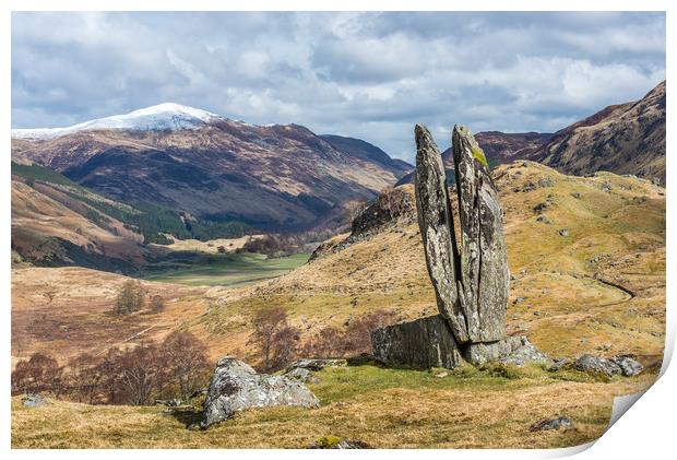 Praying hands of Mary, Glen Lyon Print by George Robertson