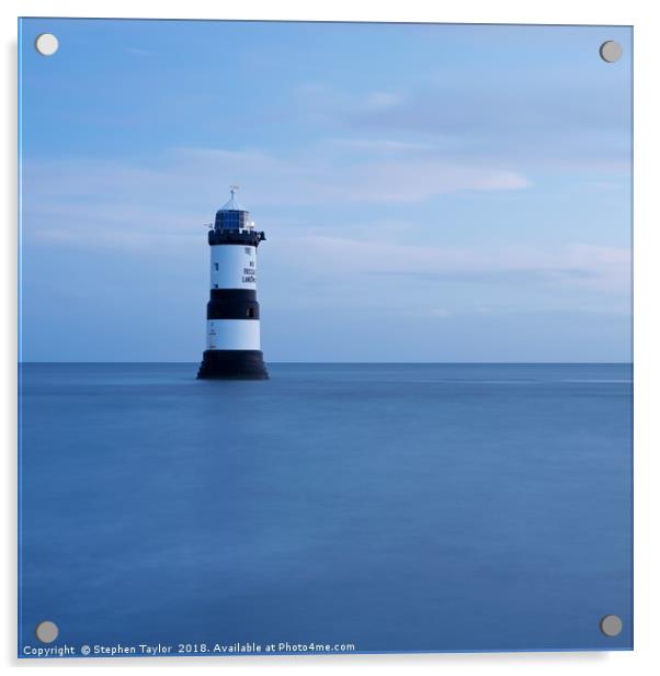 Penmon Lighthouse Acrylic by Stephen Taylor