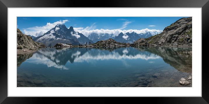 Lac Blanc and the Mont Blanc Massif Framed Mounted Print by George Robertson