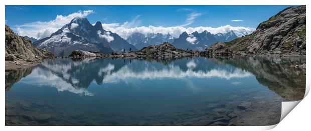 Lac Blanc and the Mont Blanc Massif Print by George Robertson