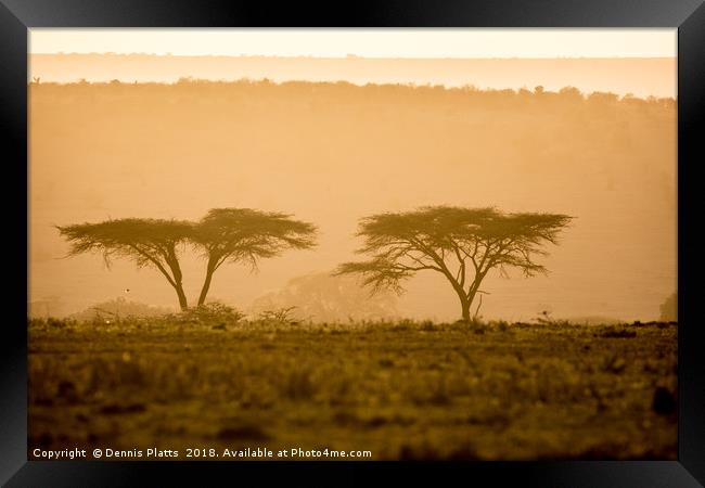 Kenyan Morning Framed Print by Dennis Platts