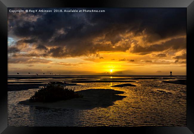Sunrise, Gorriones,  Costa Calma Framed Print by Reg K Atkinson