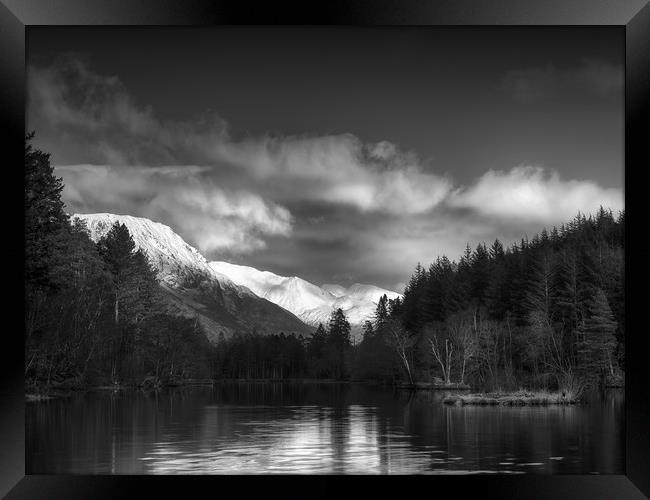 Mamores from Glencoe Lochan Framed Print by Tommy Dickson
