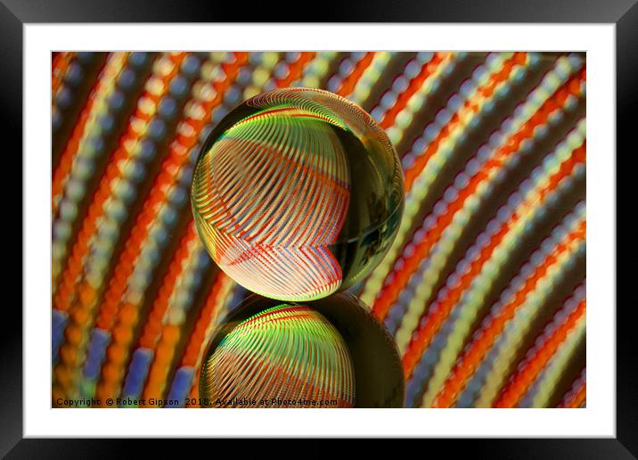 Abstract art Variation on a crystal theme 2 Framed Mounted Print by Robert Gipson