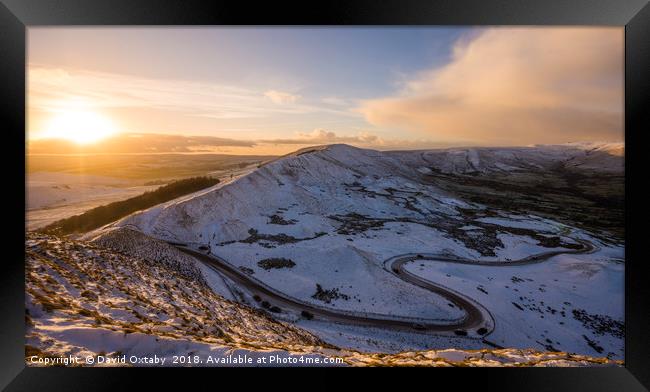 A snowy day on Mam Tor Framed Print by David Oxtaby  ARPS