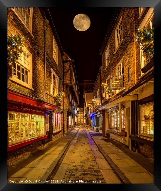 Moonrise over the Shambles Framed Print by David Oxtaby  ARPS