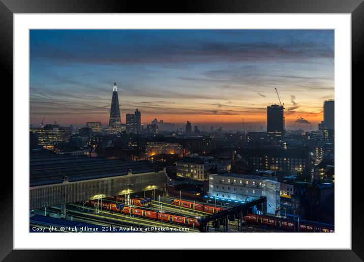 City Sunrise Framed Mounted Print by Nick Hillman