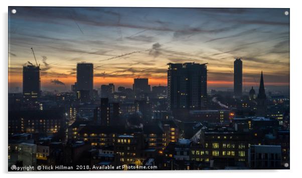 City Sunrise - London Acrylic by Nick Hillman