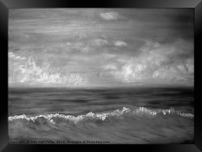 Summer Dreams in black and white Framed Print by Judy Hall-Folde