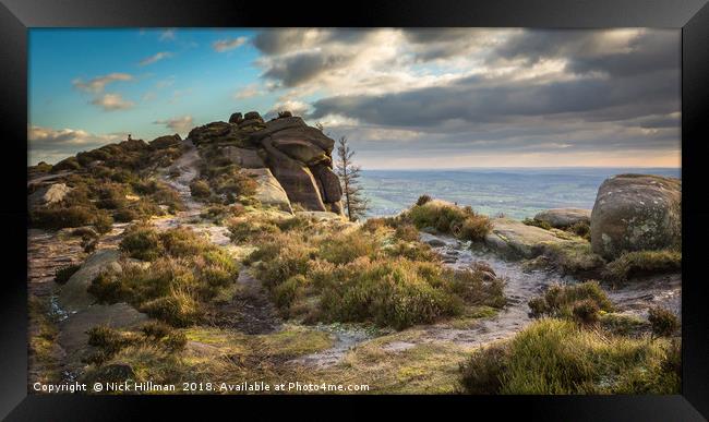 On top of the Roaches, Peak District, UK Framed Print by Nick Hillman