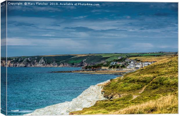 Porthleven from Looe Bar Canvas Print by Mary Fletcher