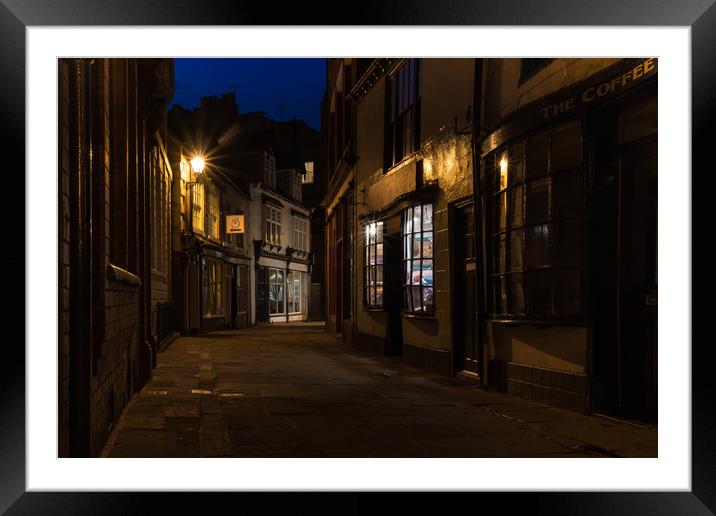 Whitby at night Framed Mounted Print by stephen king