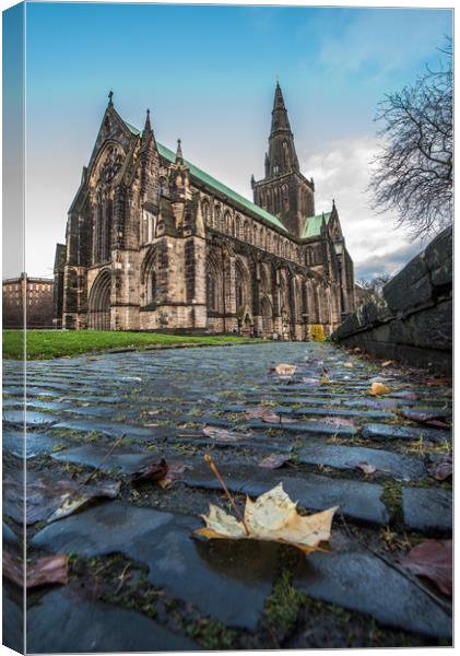 Glasgow Cathedral Cobbles Canvas Print by George Robertson
