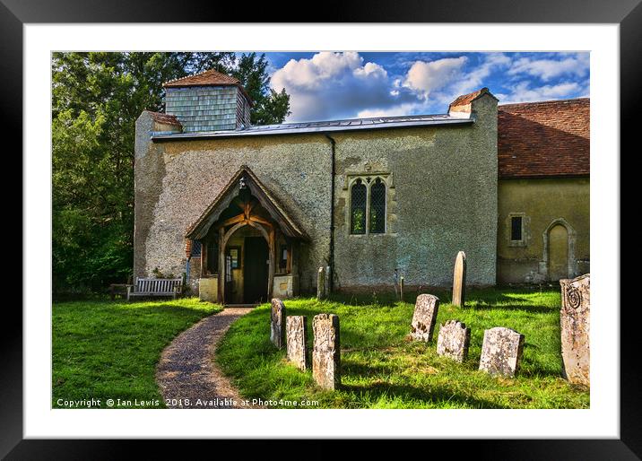 Tranquil Beauty of Ibstone Church Framed Mounted Print by Ian Lewis