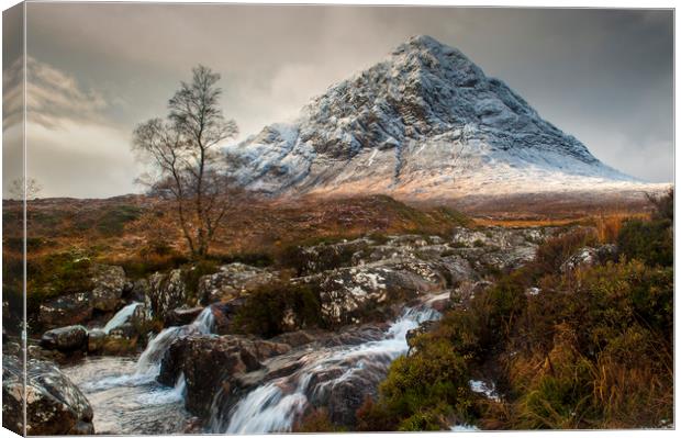 Glencoe in Winter Canvas Print by George Robertson