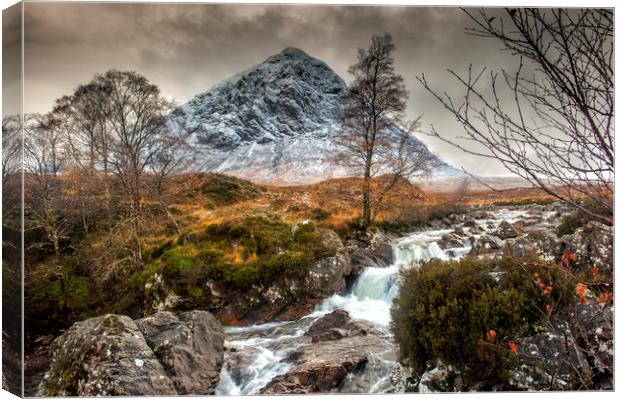 Buachaille Etive Mor, Glencoe in Winter Canvas Print by George Robertson