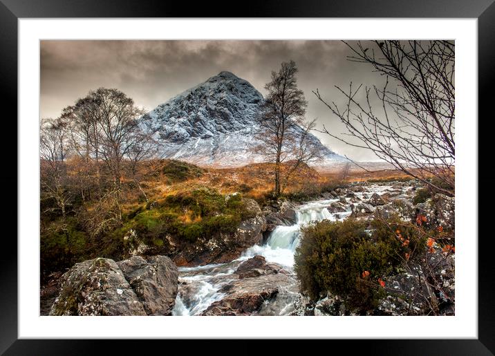 Buachaille Etive Mor, Glencoe in Winter Framed Mounted Print by George Robertson