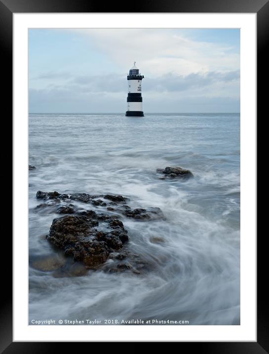 Penmon Lighthouse Framed Mounted Print by Stephen Taylor