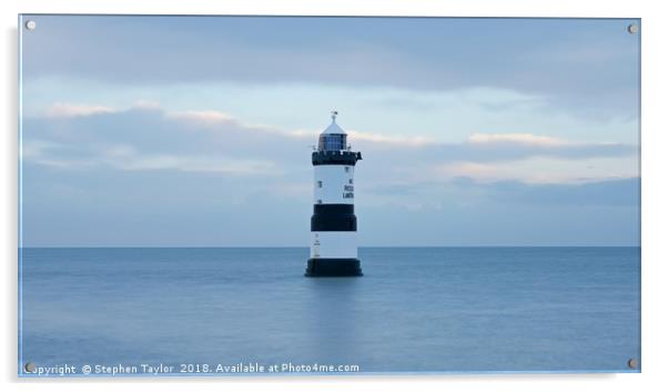 Penmon Lighthouse Acrylic by Stephen Taylor