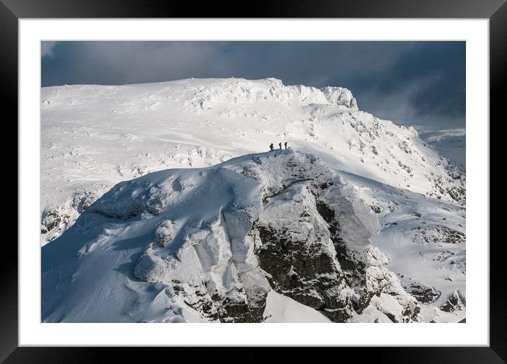 The Cobbler ( Ben Arthur) in Winter Framed Mounted Print by George Robertson