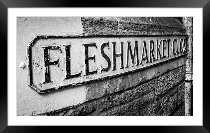 Fleshmarket Close Framed Mounted Print by George Robertson