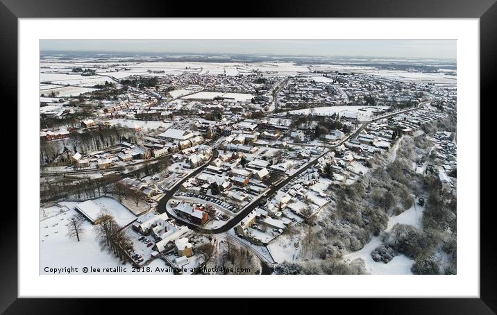Aerial Photograph of Bolsover  Framed Mounted Print by lee retallic