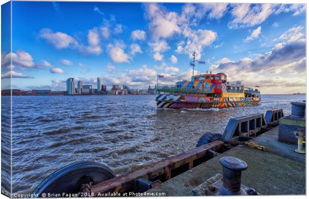 Ferry across the Mersey Canvas Print by Brian Fagan