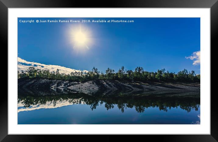 Reflections in the lake Framed Mounted Print by Juan Ramón Ramos Rivero