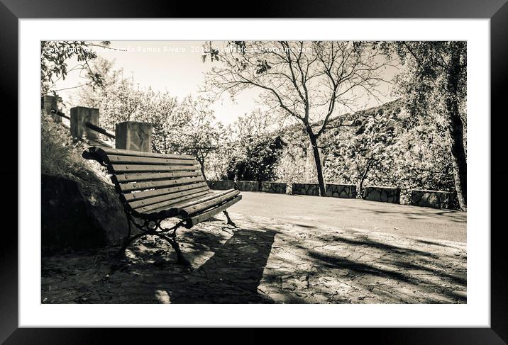 A bench to rest Framed Mounted Print by Juan Ramón Ramos Rivero