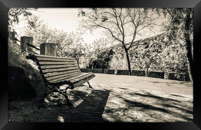 A bench to rest Framed Print by Juan Ramón Ramos Rivero