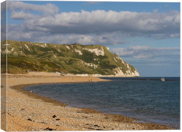 White Nothe and Ringstead Bay, Dorset, UK Canvas Print by Colin Tracy
